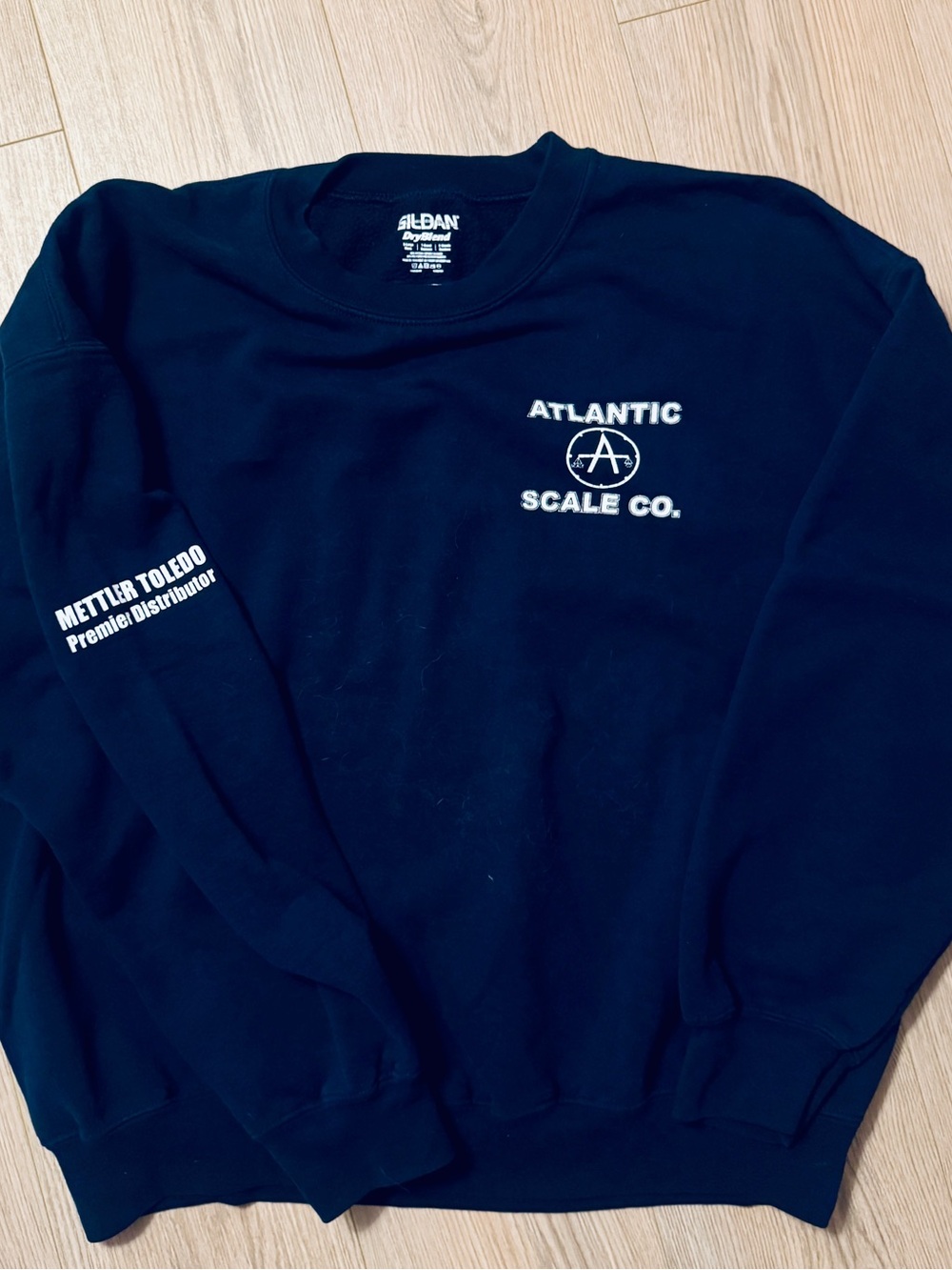 Gildan dry blend Navy Atlantic Scale Co. Crewneck Sweatshirt